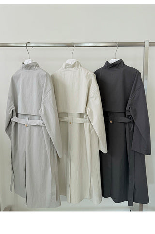 Stand collar trench Coat