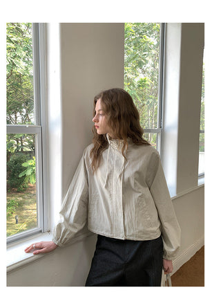 Stand collar short coat