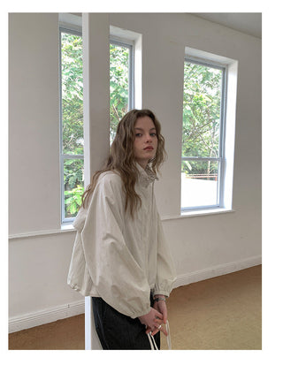 Stand collar short coat