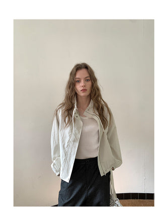 Stand collar short coat