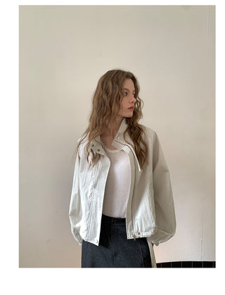 Stand collar short coat