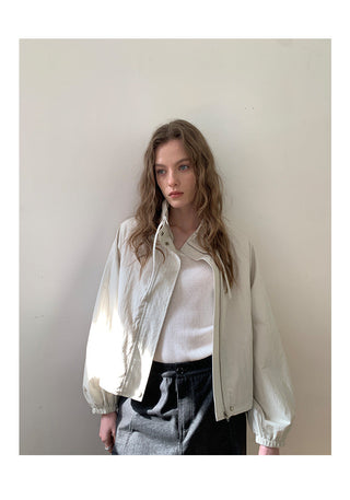 Stand collar short coat
