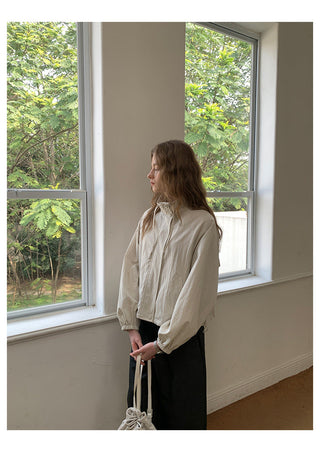 Stand collar short coat