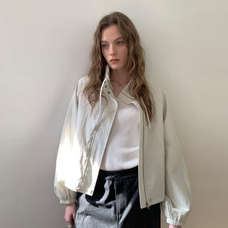 Stand collar short coat