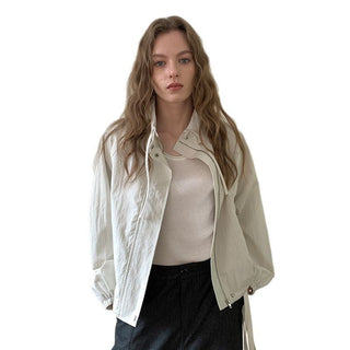 Stand collar short coat