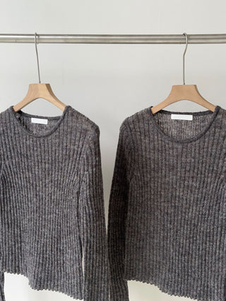 Vertical knit sweater