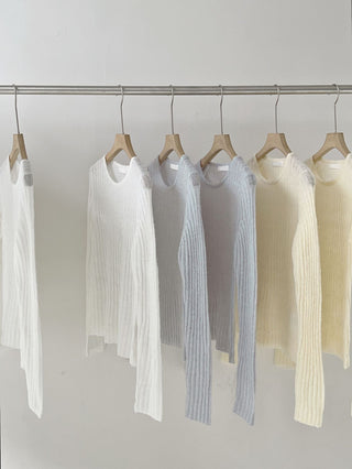 Vertical knit sweater