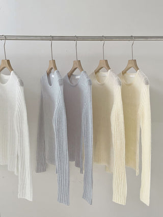 Vertical knit sweater