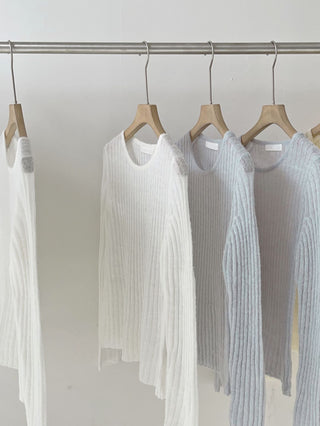 Vertical knit sweater