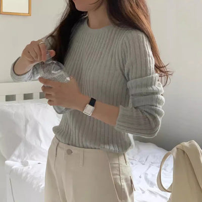 Vertical knit sweater