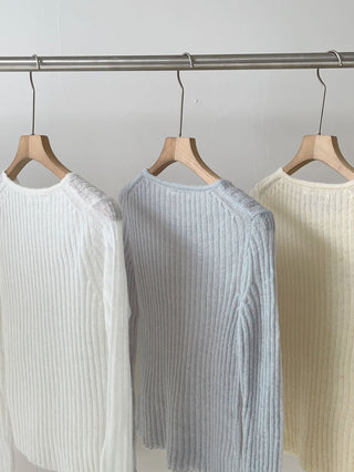 Vertical knit sweater