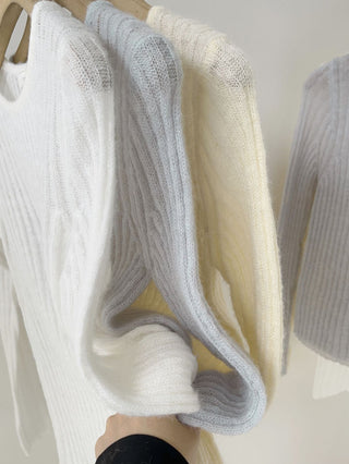 Vertical knit sweater