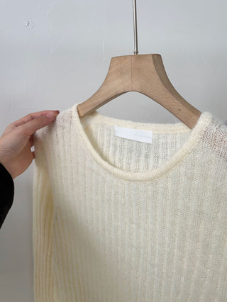 Vertical knit sweater