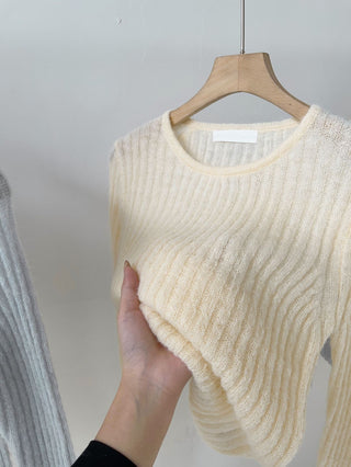 Vertical knit sweater