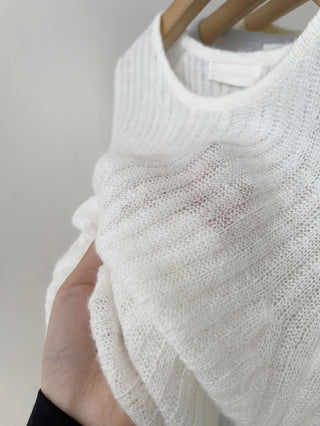 Vertical knit sweater