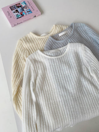 Vertical knit sweater