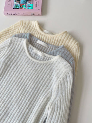 Vertical knit sweater