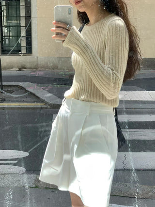 Vertical knit sweater