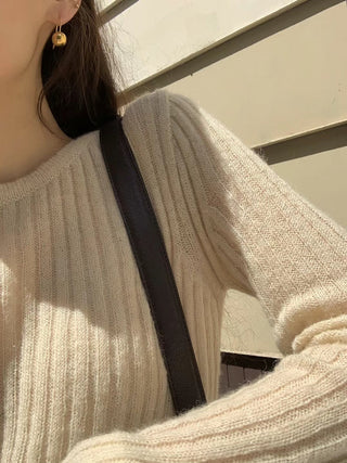 Vertical knit sweater
