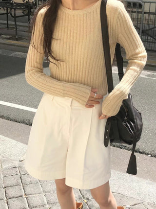 Vertical knit sweater