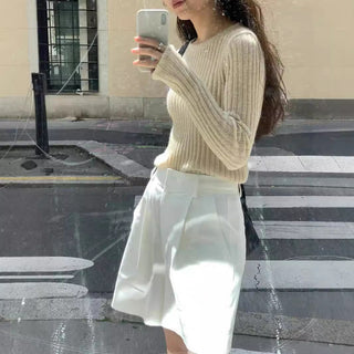 Vertical knit sweater