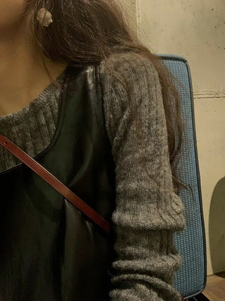 Vertical knit sweater