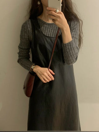Vertical knit sweater