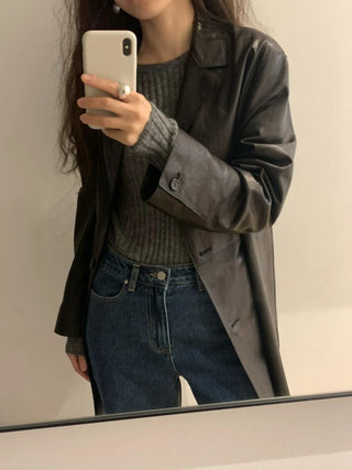 Vertical knit sweater