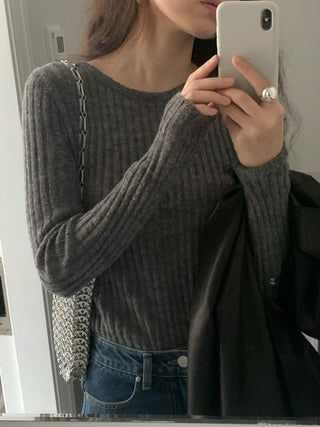 Vertical knit sweater