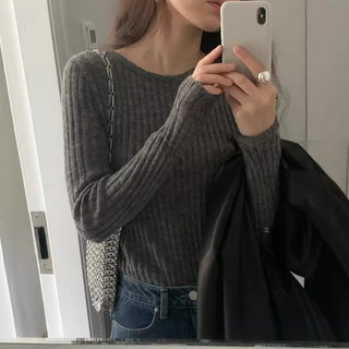 Vertical knit sweater
