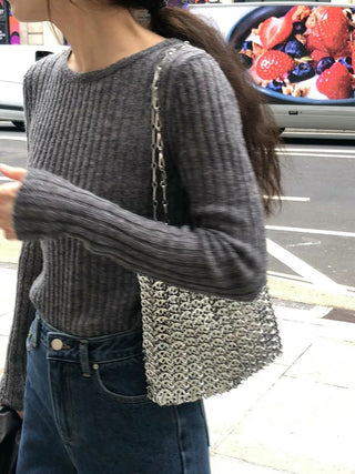 Vertical knit sweater