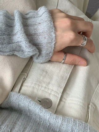 Vertical knit sweater