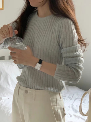 Vertical knit sweater