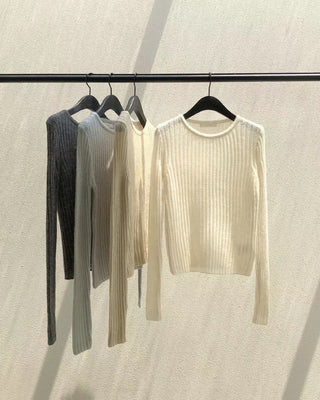Vertical knit sweater