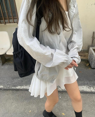 Hooded zip coat