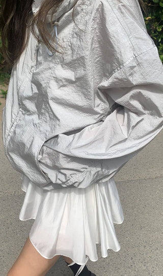Hooded zip coat