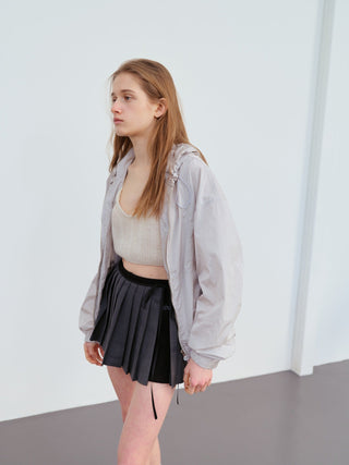 Hooded zip coat