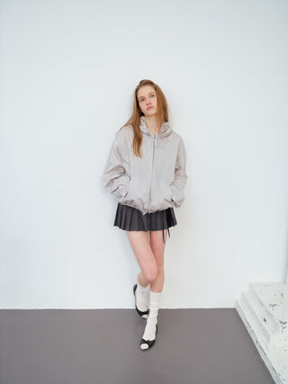 Hooded zip coat