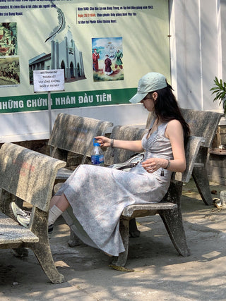 Sleeveless vest dress