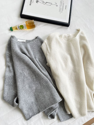 Wool knit top