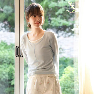 Multicolor fake two top