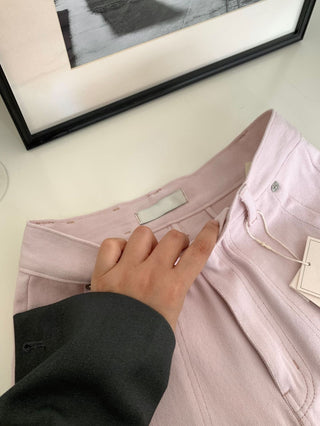 Washed straight jeans
