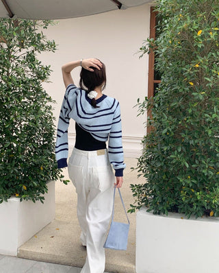 Washed straight jeans