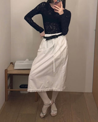 Ruffle edge skirt