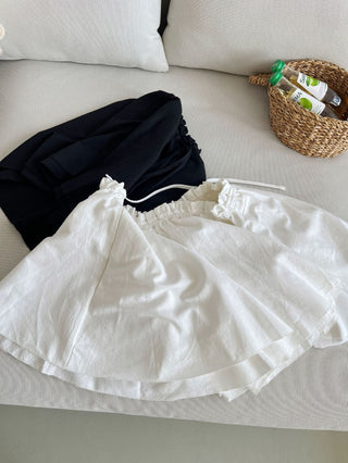 Elastic lace skirt