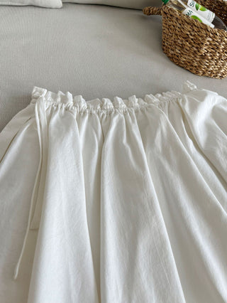 Elastic lace skirt