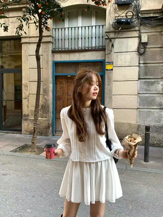 Elastic lace skirt