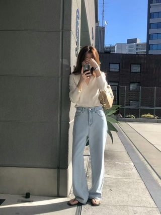 Wide leg jeans