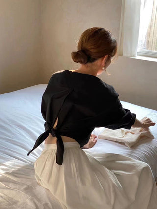 Back slit shirt