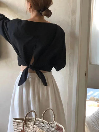 Back slit shirt